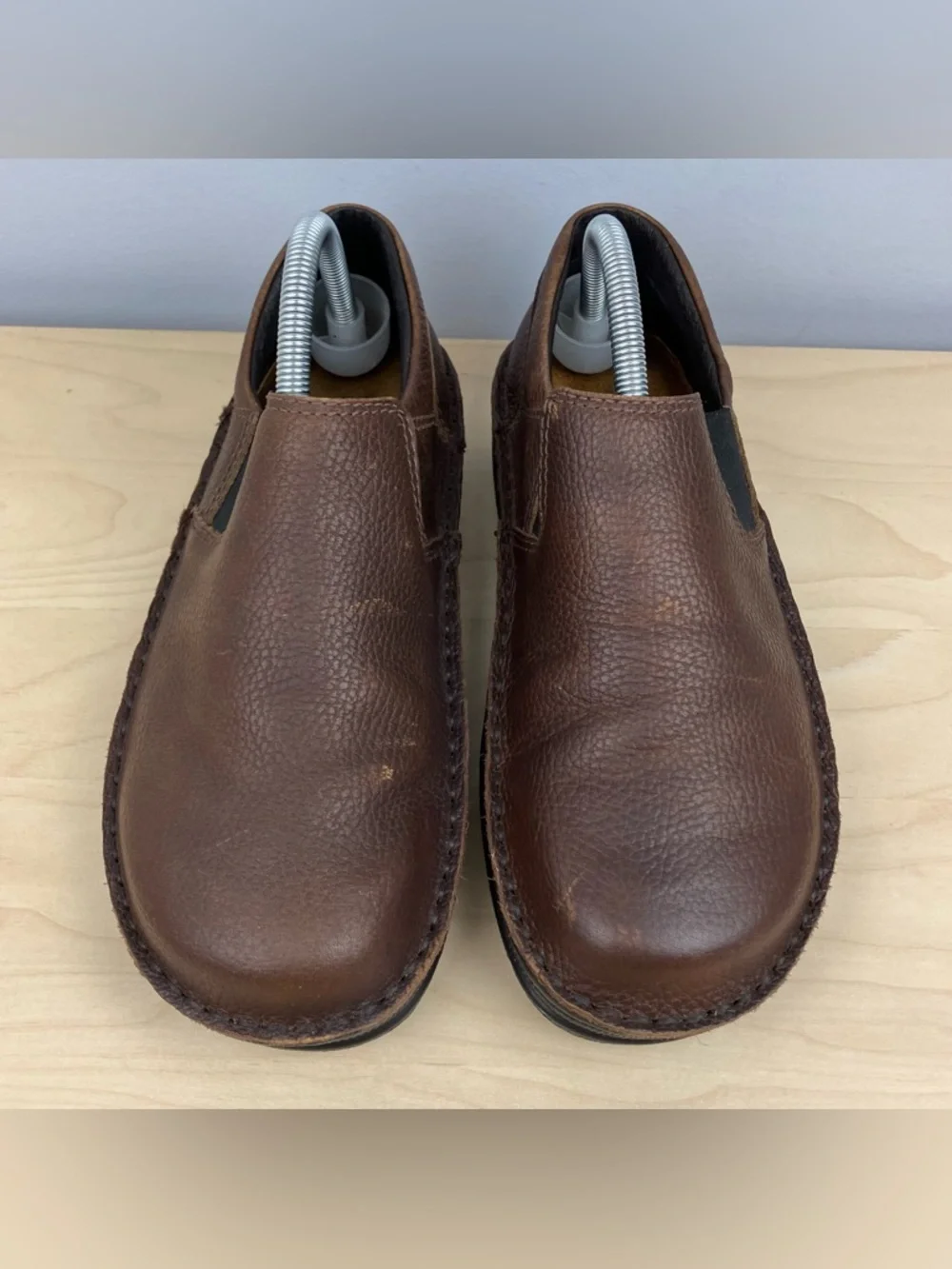 Naot Men’s Size 8.0 (W10) Eiger Brown Leather Slip On Loafer Shoes Clogs